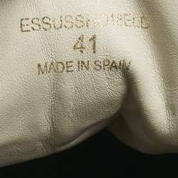 مملوكة مسبقًا Burberry Beige/Brown House Check Canvas and Leather High Top Sneakers Size 41