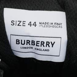 Pre Owned Burberry Multicolor Canvas and Leather Ramsey Low Top Sneakers Size 44