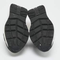 Pre Owned Burberry Multicolor Canvas and Leather Ramsey Low Top Sneakers Size 44