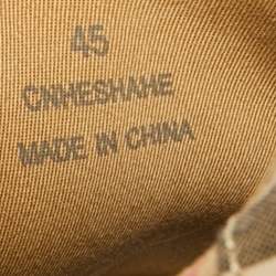 مملوكة مسبقًا Burberry Check Size 45 Beige Canvas Lace Up Sneakers