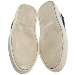 Burberry Black Leather Slip On Sneakers Size 43