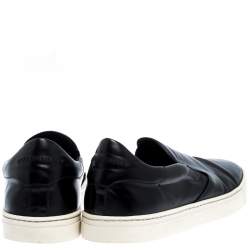 Burberry Black Leather Slip On Sneakers Size 43