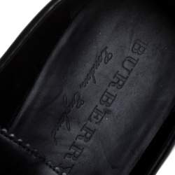 Pre Owned حذاء لوفرز بربري بيني بدمونت جلد أسود مقاس 43.5