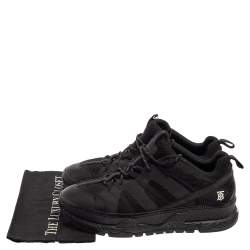 Burberry Black Mesh And Nubuck Leather RS5 Low Top Sneakers Size 45