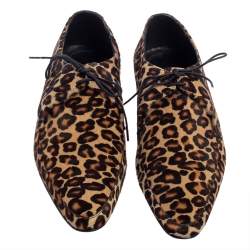 مملوكة مسبقًا حذاء دربي بربري شعر مهر بيج/ بني مقاس 42