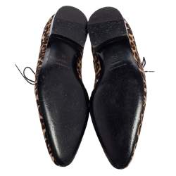 مملوكة مسبقًا حذاء دربي بربري شعر مهر بيج/ بني مقاس 42