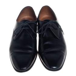 Burberry Black Leather Millstead Lace Up Oxfords Size 43