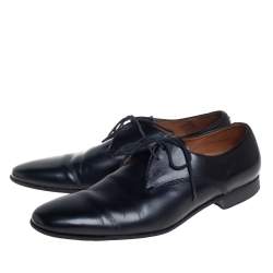 Burberry Black Leather Millstead Lace Up Oxfords Size 43