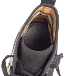 Burberry Black Canvas Kingly Big C High Top Sneakers Size 40