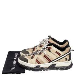 Burberry Beige Leather And Mesh RS5 Low Top Sneakers Size 44