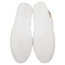 Burberry Multicolor House Check Canvas, Leather, And Suede Trainer Sneakers Size 44.5