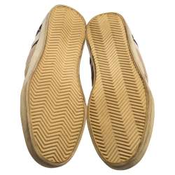 Pre Owned حذاء رياضي بربري سويدي وكانفاس كاروهات نوفا بيج بعنق منخفض مقاس 44