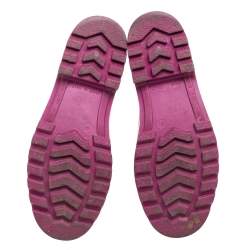 Burberry Purple Novacheck Rubber  Rain  Boots Size 40