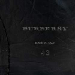 مملوكة مسبقًا حذاء بروغي بربري رايفورد جلد أسود غير متماثل مقاس 43