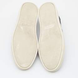 Pre Owned حذاء رياضي بربري سليب أون جلد أسود مقاس 43