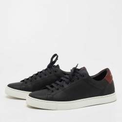 Pre Owned Burberry Black Leather Low Top Sneakers Size 41