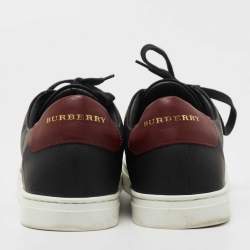 Pre Owned Burberry Black Leather Low Top Sneakers Size 41