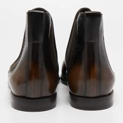 Burberry Two Tone Leather Chelsea Boots Size 46