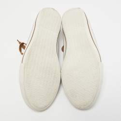 مملوكة مسبقًا Burberry Multicolor Check Canvas And Rubber Cap Toe Sneakers Size 44