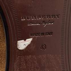 Burberry Brown Suede Solway Chain Detail Slip On Loafers Size 43