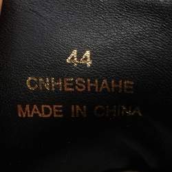 مملوكة مسبقًا Burberry Black Leather, Suede and Nova Check Canvas Low Top Sneakers Size 44