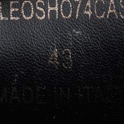 Pre Owned حذاء لوفرز بربري كينغتاون درايفر جلد أسود مقاس 43