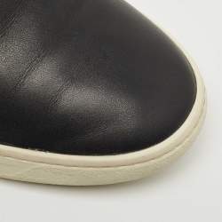 Burberry Black Leather Slip On Sneakers Size 43