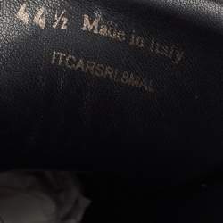 مملوكة مسبقًا Burberry Black Perforated Check Leather Westford Low Top Sneakers Size 44.5