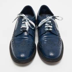 Burberry Blue Brogue Leather Alexton Lace Up Oxford Size 42.5