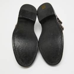 Burberry Burgundy Leather Delmar Monk Strap Brogues Size 40.5