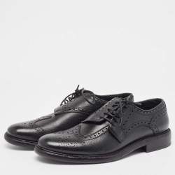 Burberry Black Brogue Leather Rayford Derby Size 43