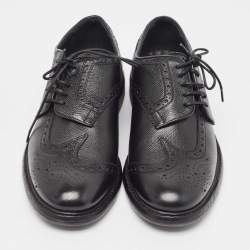 Burberry Black Brogue Leather Rayford Derby Size 43