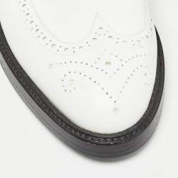 Burberry White Brogue Leather Gennie Lace Up Oxfords Size 40