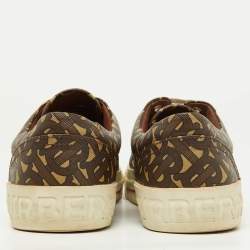 Burberry Multicolor Brown TB Monogram Coated Canvas Sneakers Size 42