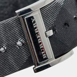 Burberry Grey Stainless Steel Canvas The City BU1758 Men's Wristwatch 38 mm