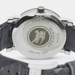 Burberry Grey Stainless Steel Canvas The City BU1758 Men's Wristwatch 38 mm