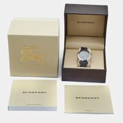 Burberry Grey Stainless Steel Canvas The City BU1758 Men's Wristwatch 38 mm