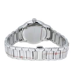 Pre Owned Burberry Silver Beige Stainless Steel Classic BU10004 Men's Wristwatch 40 mm