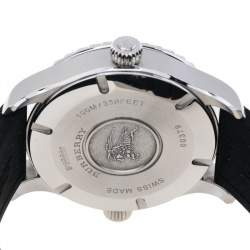 Pre Owned ساعة يد رجالية بربري "بعثة القطب الجنوبي بي يو7501" سيليكون مطاط و ستانلس ستيل رصاصية 43 مم