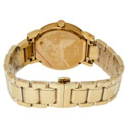 Pre Owned ساعة يد رجالية بربري "ذا سيتي بي يو9033" ستانلس ستيل ذهبي اللون شامبانيا 38 مم