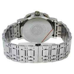 مملوكة مسبقًا Burberry Blue Stainless Steel Heritage Chronograph BU1360 Men's Wristwatch 40 mm