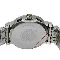 مملوكة مسبقًا Burberry Blue Stainless Steel Heritage Chronograph BU1360 Men's Wristwatch 40 mm