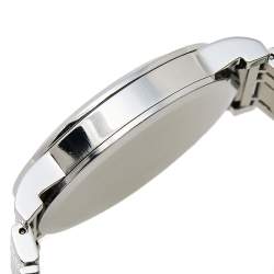 Pre Owned Burberry Silver Stainless Steel Heritage BU1350 Men's Wristwatch 38 mm
