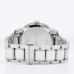 Pre Owned Burberry Silver Stainless Steel The City BU9750 Men's Wristwatch 38 mm