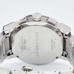 Pre Owned Burberry Silver Stainless Steel The City BU9750 Men's Wristwatch 38 mm