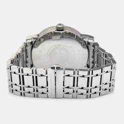 Pre Owned Burberry Silver Stainless Steel Heritage BU1350 Men's Wristwatch 38 mm