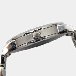Pre Owned Burberry Silver Stainless Steel Heritage BU1350 Men's Wristwatch 38 mm