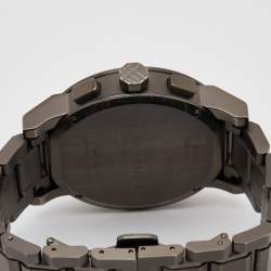 Pre Owned Burberry Grey Ion Plated Stainless Steel The City BU9354 Men's Wristwatch 42 mm 