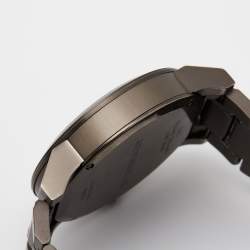 Pre Owned Burberry Grey Ion Plated Stainless Steel The City BU9354 Men's Wristwatch 42 mm 
