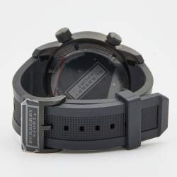Pre Owned Burberry Black PVD Coated Stainless Steel Rubber Sport BU7724 Men's Wristwatch 44 mm